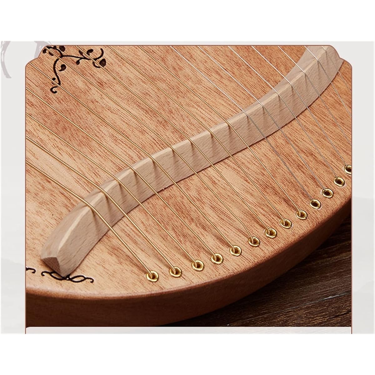 WowZza Harp Strings Portable Musical Lyra Harp Wooden Musical Tool Lyra Harp/19 Strings Style B