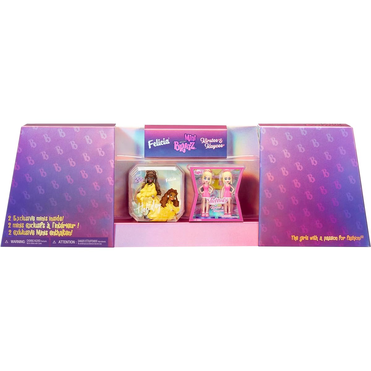 MGA's Miniverse Mini Bratz Limited Edition 2-Pack Holiday Felicia and Tweevils Minifigures in Display Packaging, 593515EUC