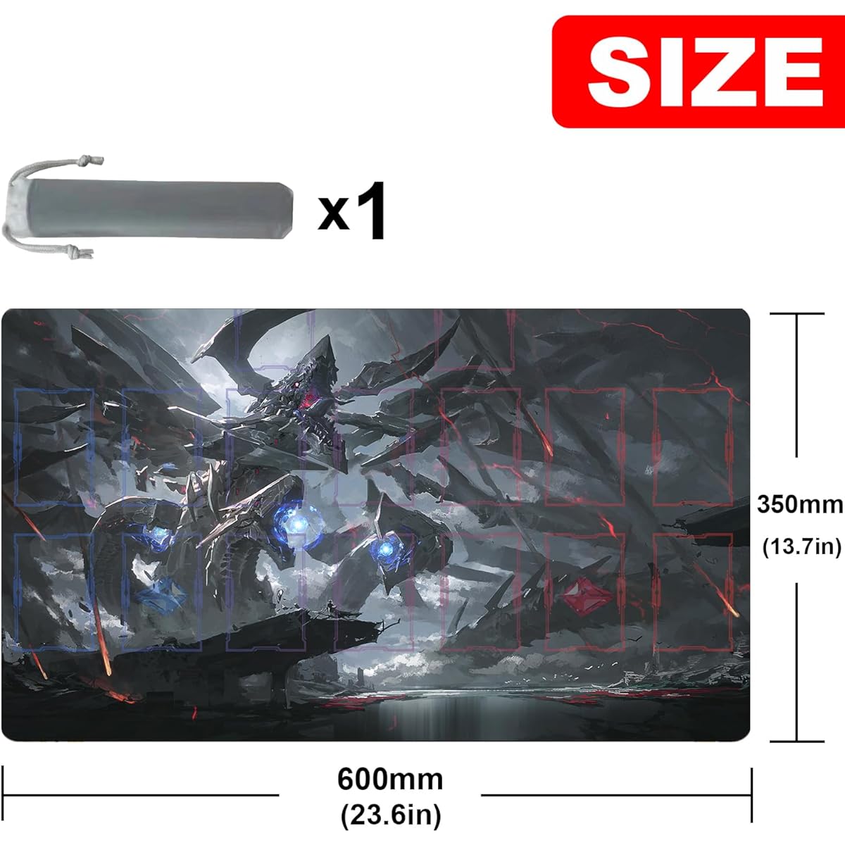 sabermaster ygo playmat duel mat game competition pad mat card binder deck 23.6x13.7 inch (11)