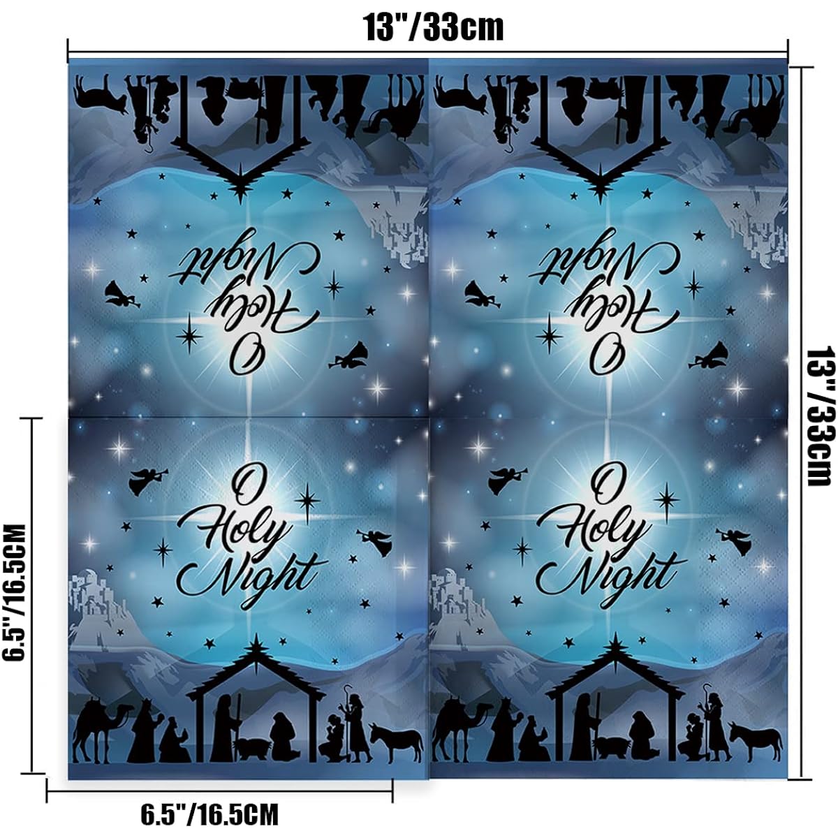O Holy Night Napkins Christmas Nativity Disposable Napkins Christmas Religious Party Supplies Joy to the World Christmas Party Nativity Scene Decorations