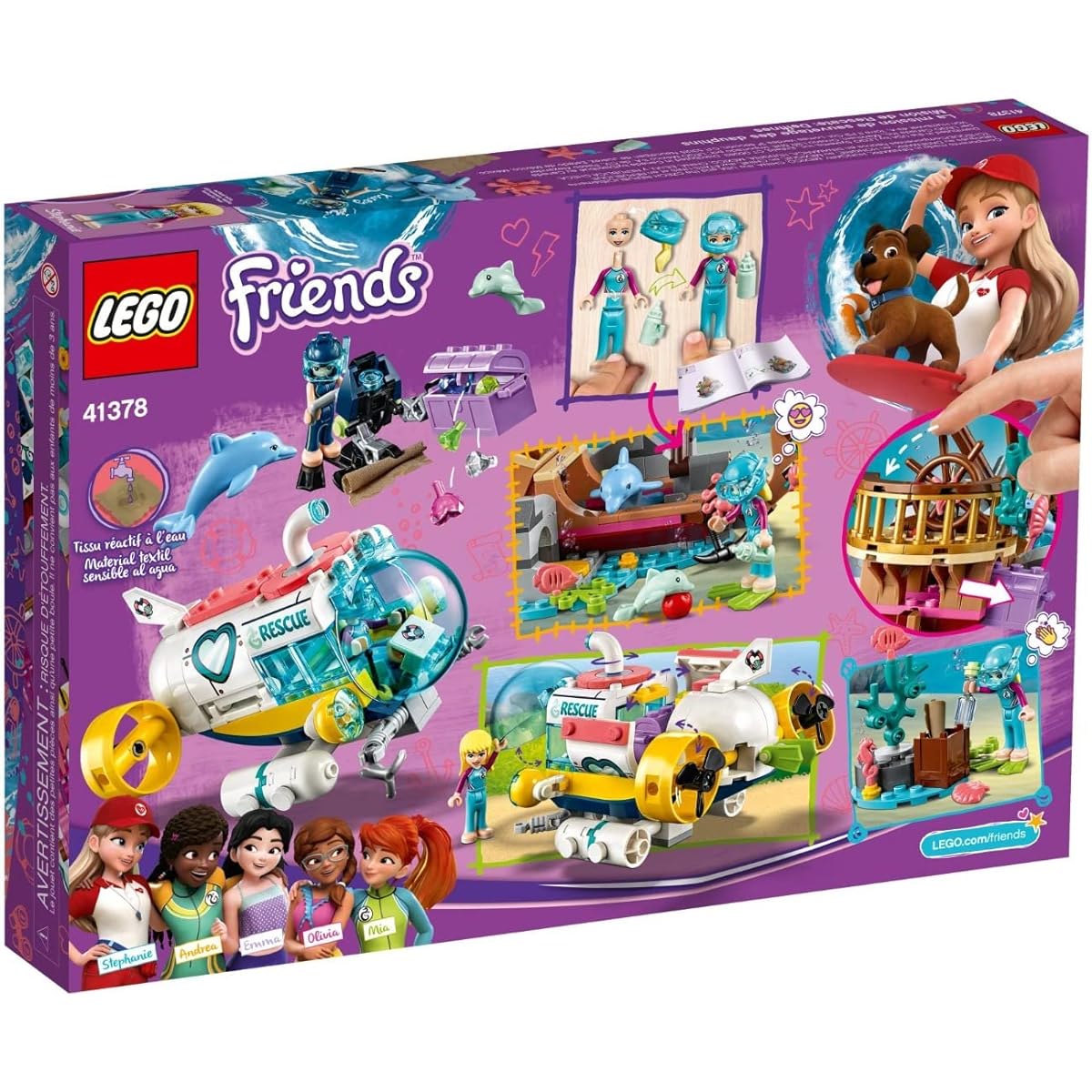 LEGO Friends Dolphin Rescue Submarine 41378 Block Toy for Girls