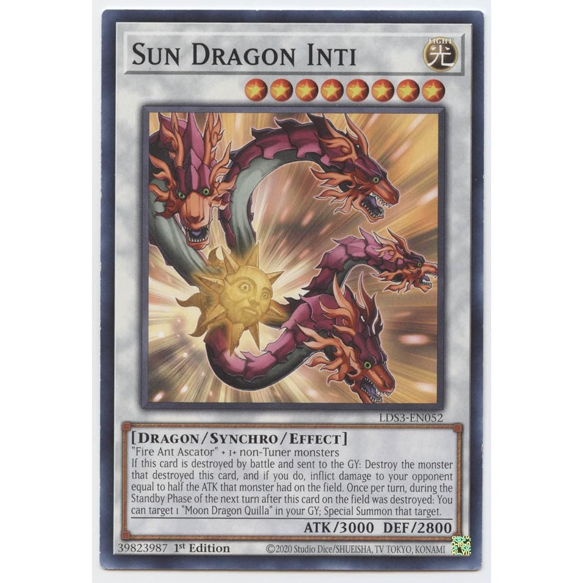 Sun Dragon Inti - LDS3-EN052 - Common - First Edition.
