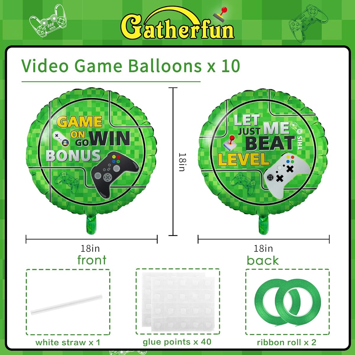 video game party supplies balloons