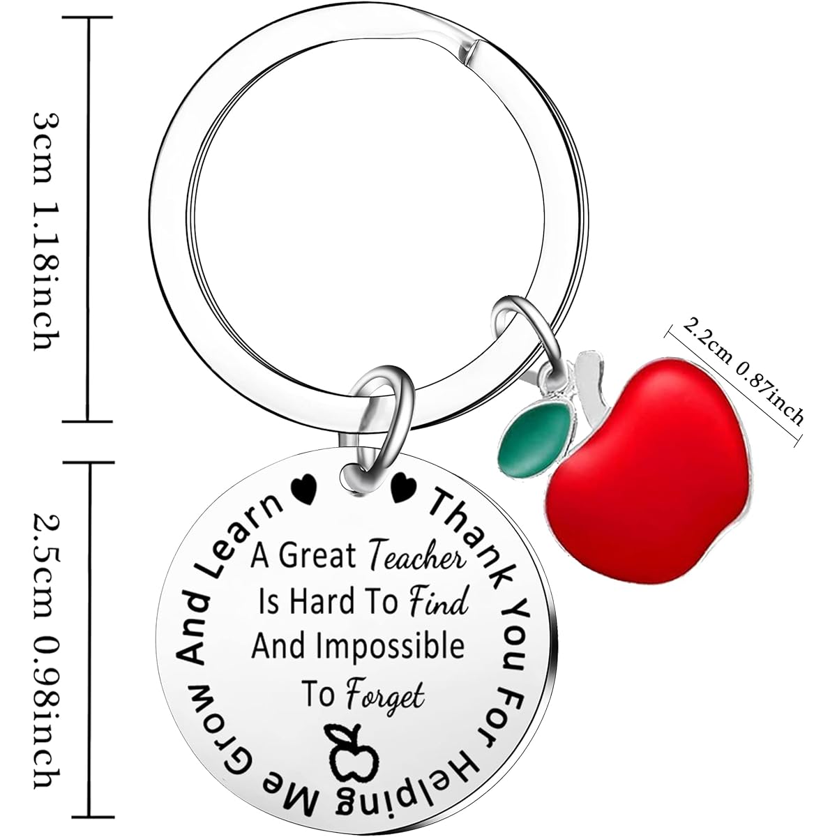 Ghloyza 8 Pcs Teacher Keychain Gifts, Appreciation Gifts, Graduation Gifts, Teacher Appreciation for Women and Men, Teachers Day, Best Teacher (Amazing Teacher)