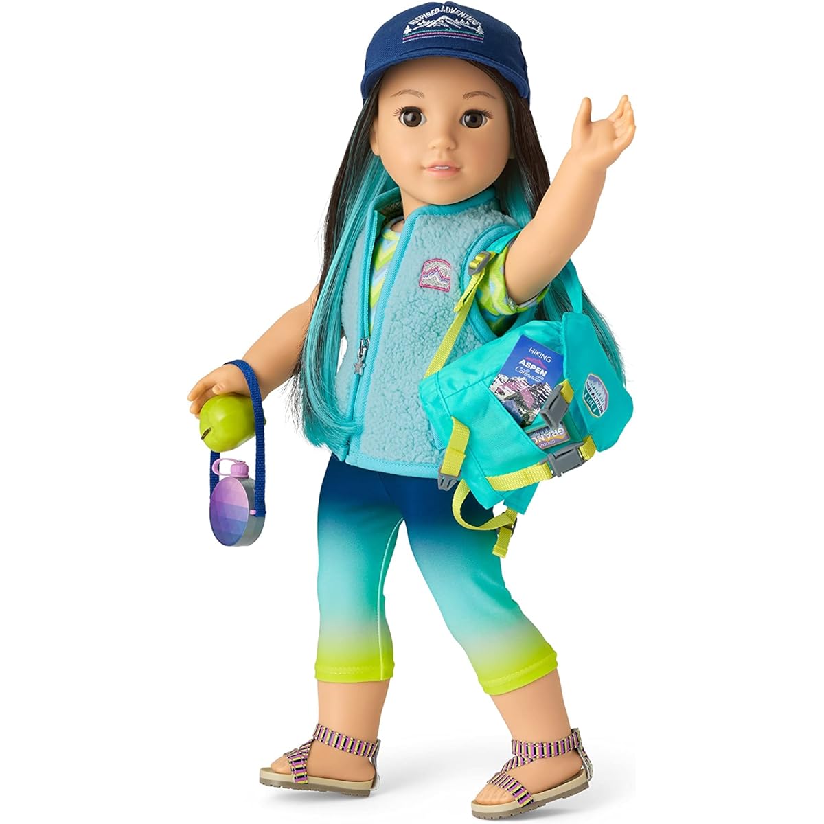 American Girl Corinne Tan Girl of The Year 2022 18" Doll with Camping Accessories, Backpack and Water Bottle, Ages 8+