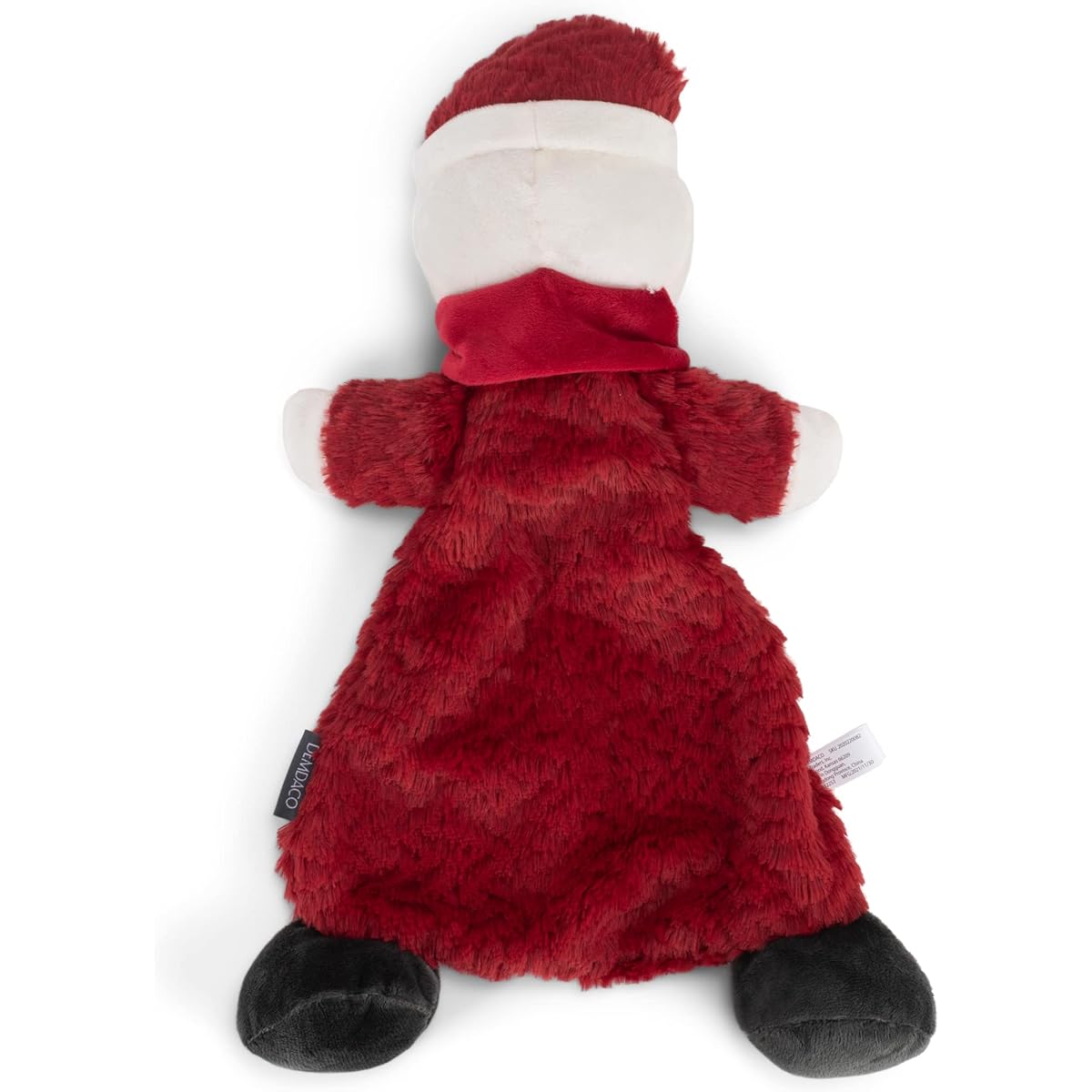 DEMDACO Christmas Rattle Blankie Festive Red Santa Comfortable Stuffed Animal for Kids
