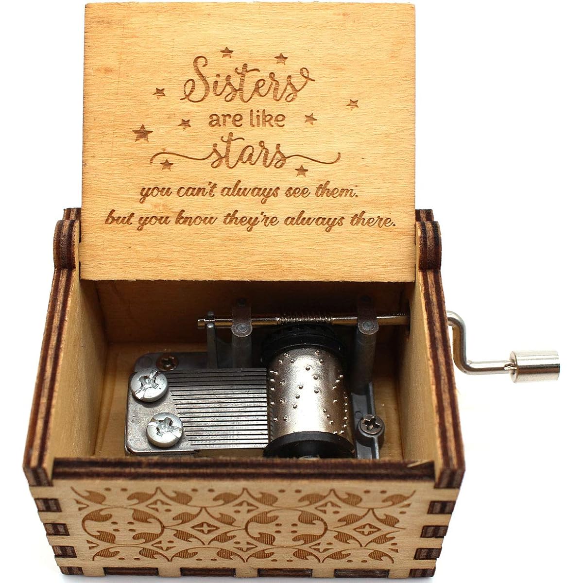 ukebobo Wooden Music Box You are My Sunshine Music Box Gift for Sister Gift for Best Friend Newest Design Music Box 1 Set (Star)
