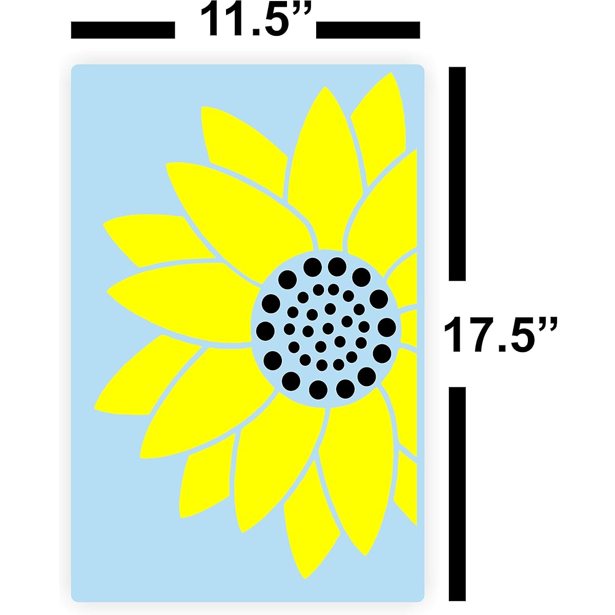 9 Piece Welcome Sunflower Stencil Kit - Paint Your Own Wooden Porch Sign - Fits 25.4cm x 127.0cm Board