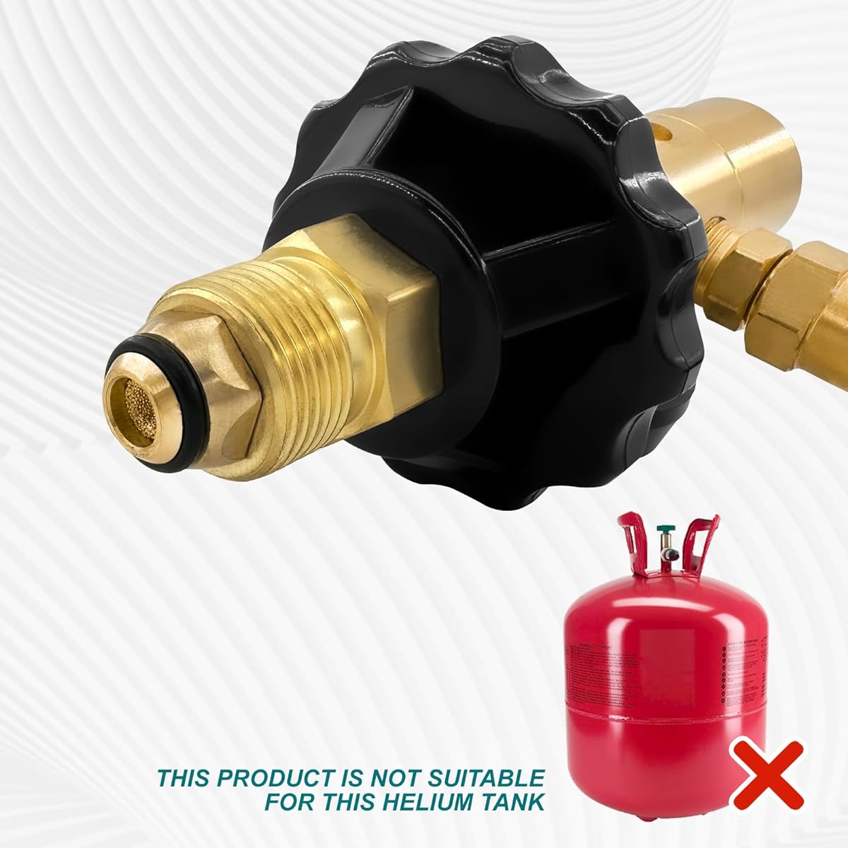 AWLOLWA Balloon Helium Tank Regulator Filler Valve for Balloons with Gauge, Pack of 1