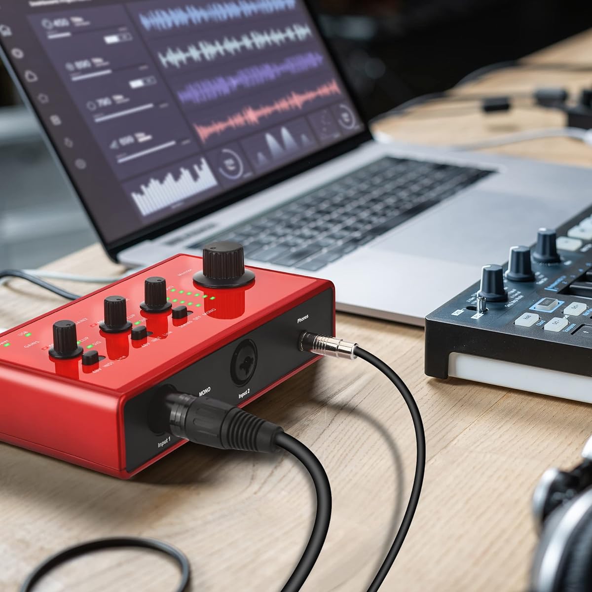USB Audio Interface with Dual XLR for Recording/Streaming/Podcasting Supports Optical and 1/4" Outputs