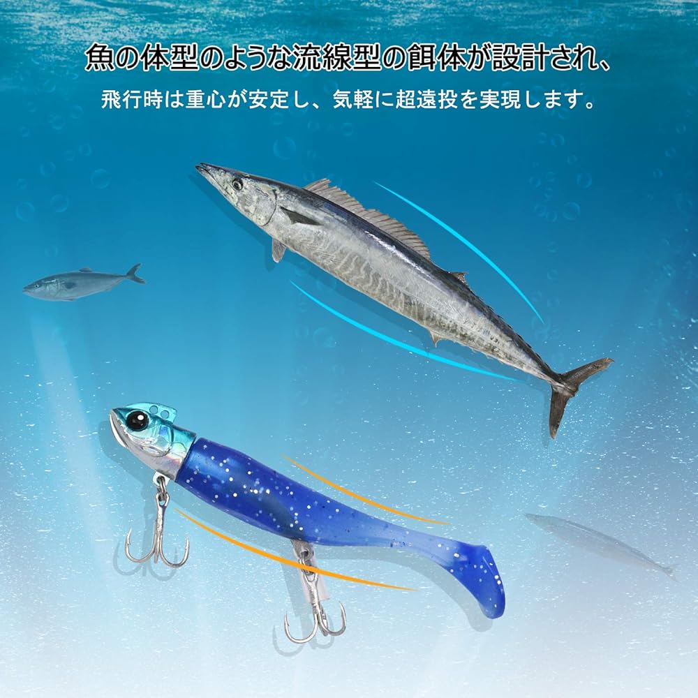 ColorGo Jig Head Worm Set Soft Lure 21g 30g Shad Tail Seabass Flounder Maggot Bluefish Hairtail Sea Fishing Freshwater Compatible
