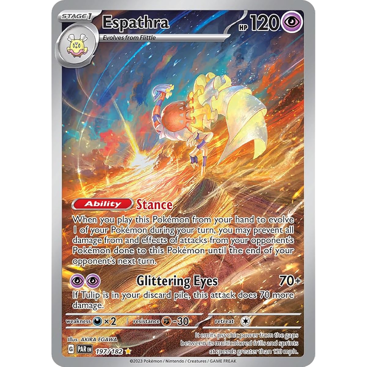 Pokemon - Espatra 197/182 - Paradox Rift - Illustrated Rare - Single Card