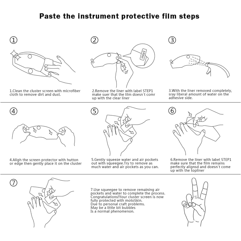 Fits for Honda Screen Protector X-ADV XADV 750 XADV750 2017 Motorcycle Accessories Dashboard Scratch Protection Film Motobike Cluster Protector Instrument (Color : 2PCS)
