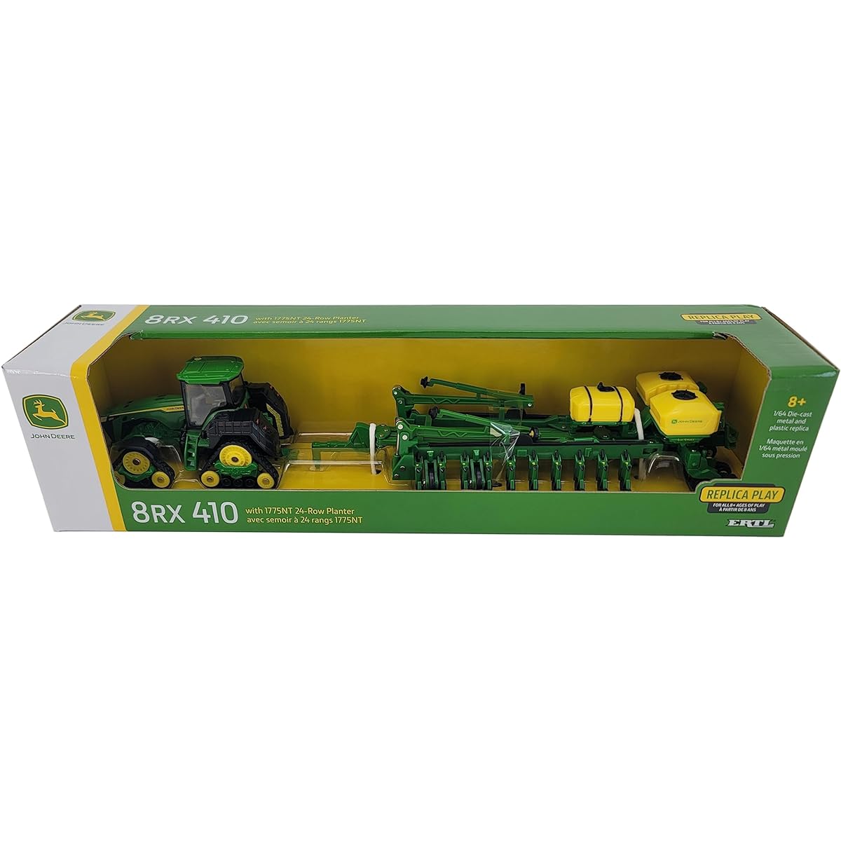 John Deere 1/64 8RX 410 w/1775NT 24 Row Planter Toy - LP82766