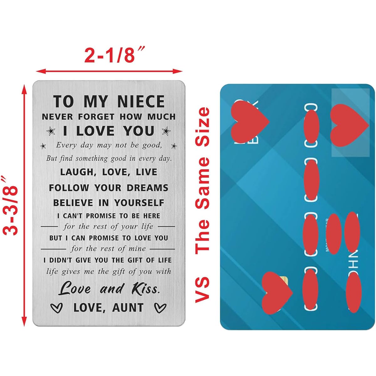 Suoegigs Niece Birthday Card from Aunt to Auntie Favorite Gift Card Niece Graduation Gift 2023 Christmas Gift for My Baby Niece Adult from Auntie