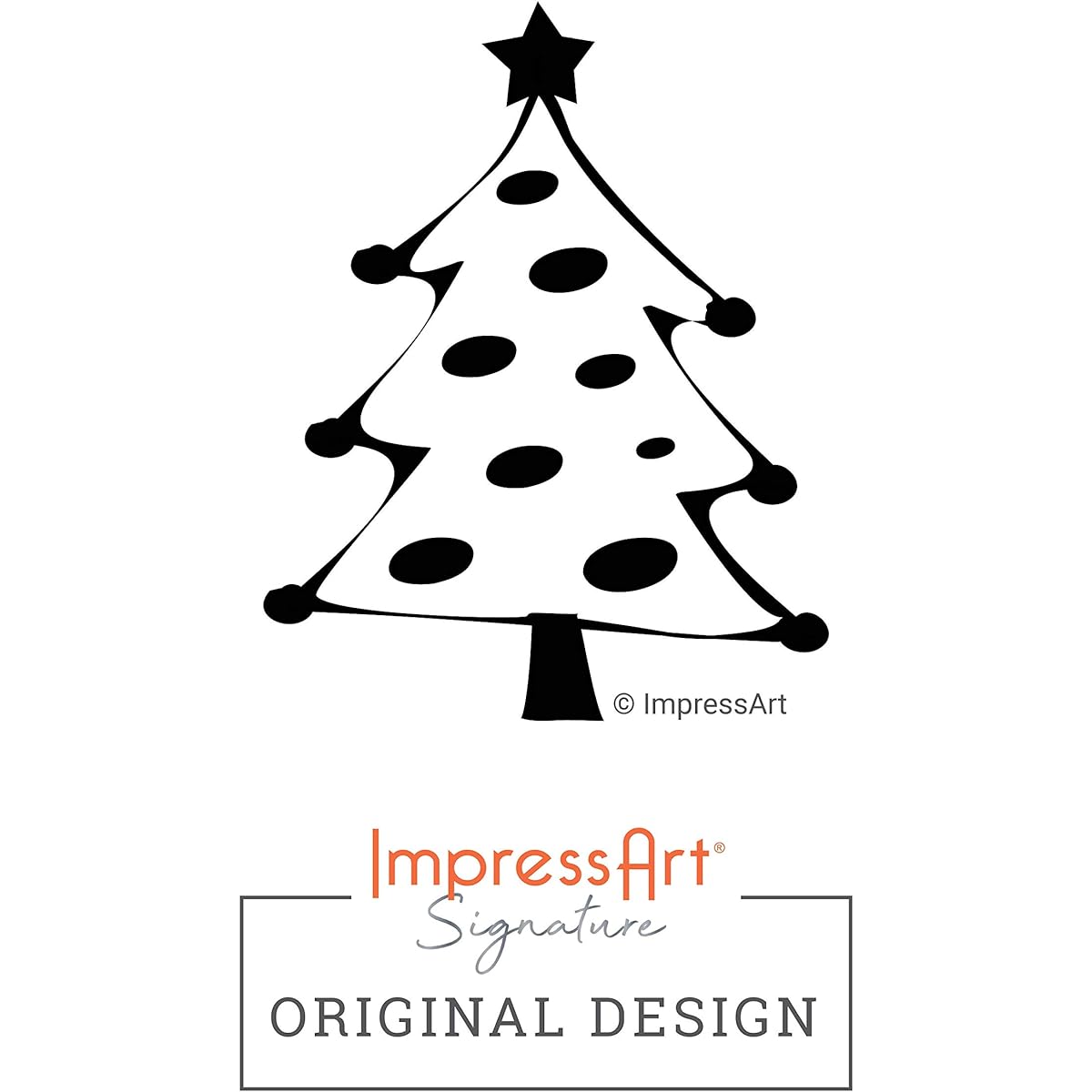 ImpressArt Christmas Tree Signature Metal Design Stamp 6mm