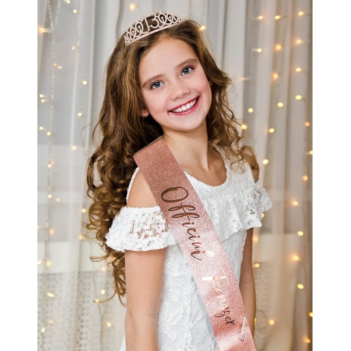 CIEHER Birthday Crown + Birthday Sash + Pearl Tweezers 50th Birthday Gift for Women 13th 16th 40th 50th Birthday Decorations for Women