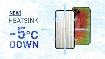 Sanhayato Resistant to heat and shock! 2nd smartphone case that cools down by 5℃ just by attaching it HEATSINK-5℃ Cool (for iPhone 11 Pro Max) (*Can also be used for XS Max) Metallic Silver HS5C-CL-11ProMax