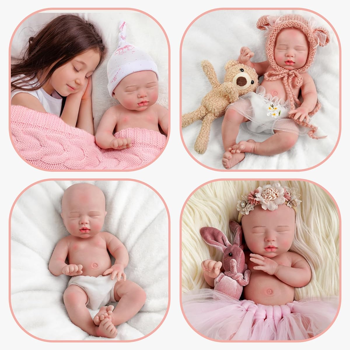 BABESIDE Realistic Reborn Doll Girl 12 Inch Doll