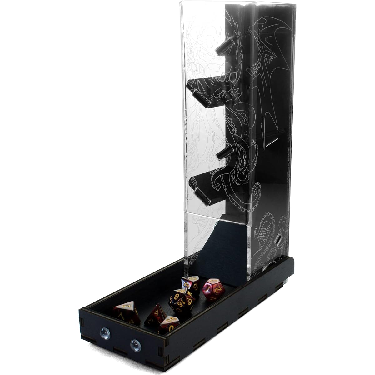 C4Labs Cthulhu Etching 11" Tall Dice Tower for Lovecraft Fans - Black