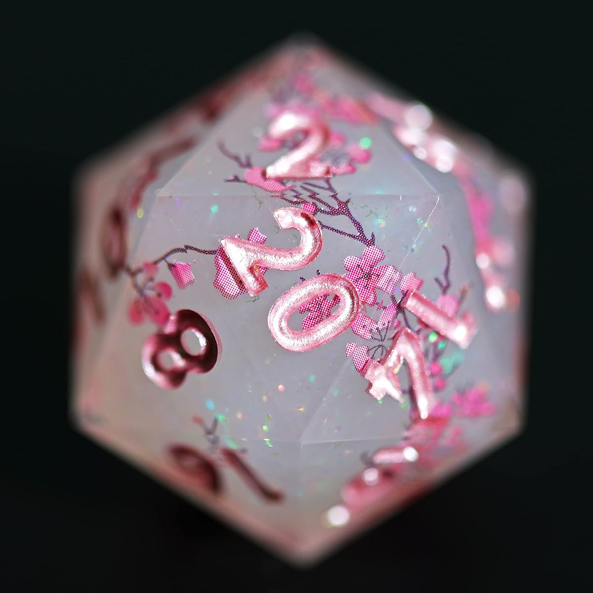 Layered Dice Sticker Dice Sakura Theme Dice MINI PLANET DND Dice Polyhedral Dice Sharp Dice Galaxy Dice Glitter Dice Handmade Dice Handmade Dice Designer Dice (Sakura Bloom)