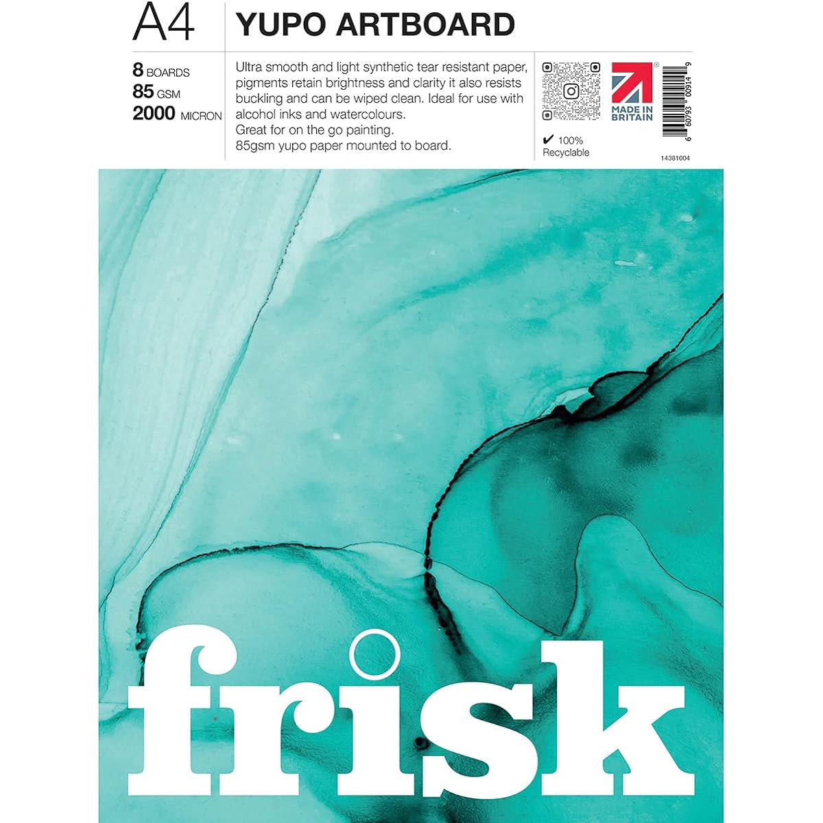 Frisk A4 8 Pack YUPO Art Board White
