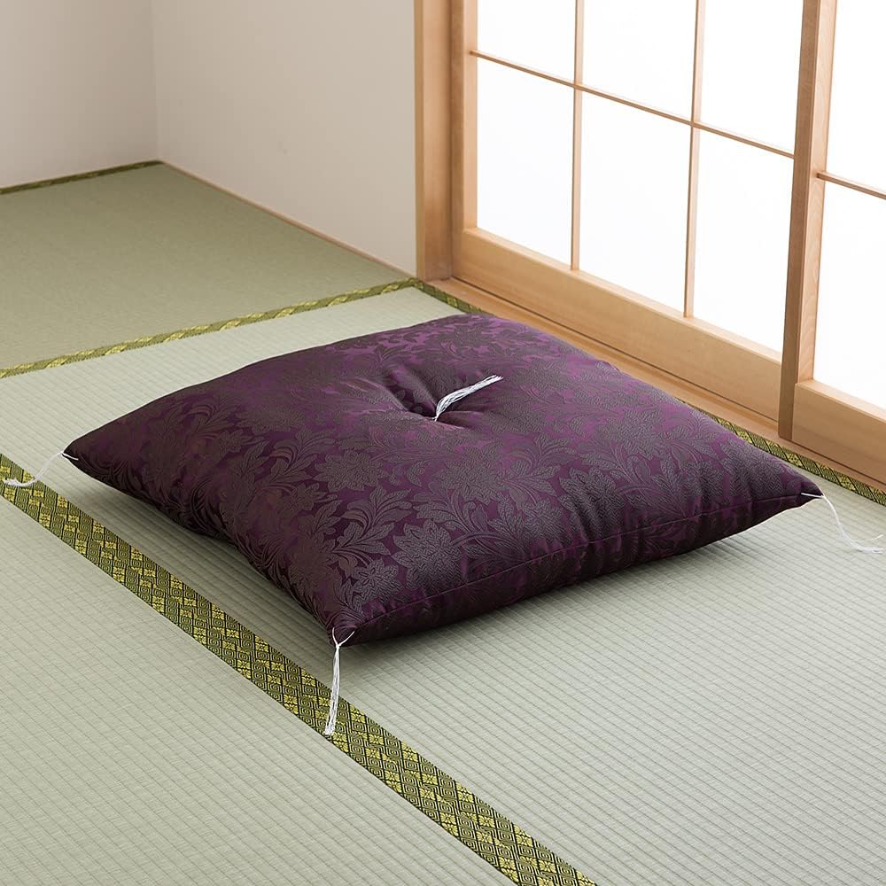 Buddhist Altar Shop Takita Shoten Gozen Zabuton (Butsuzen Zabuton) Wisteria Flowers Memorial Service Buddhist Altar Buddhist Ceremony Obon Temple Gold Brocade Zabuton Obon Supplies