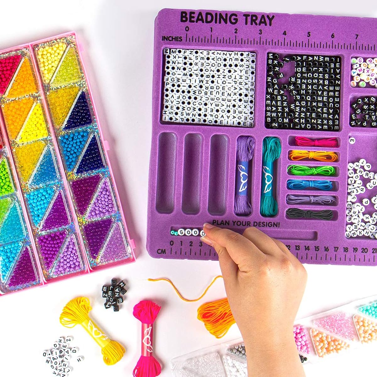 Fashion Angels Tell Your Story 10,000+ Bead Superset (12580) with Bead Tray and Keeper Case, Alphabet Beads, Metallic Beads, Screen Free Activity, Inspiration Guide and Instructions