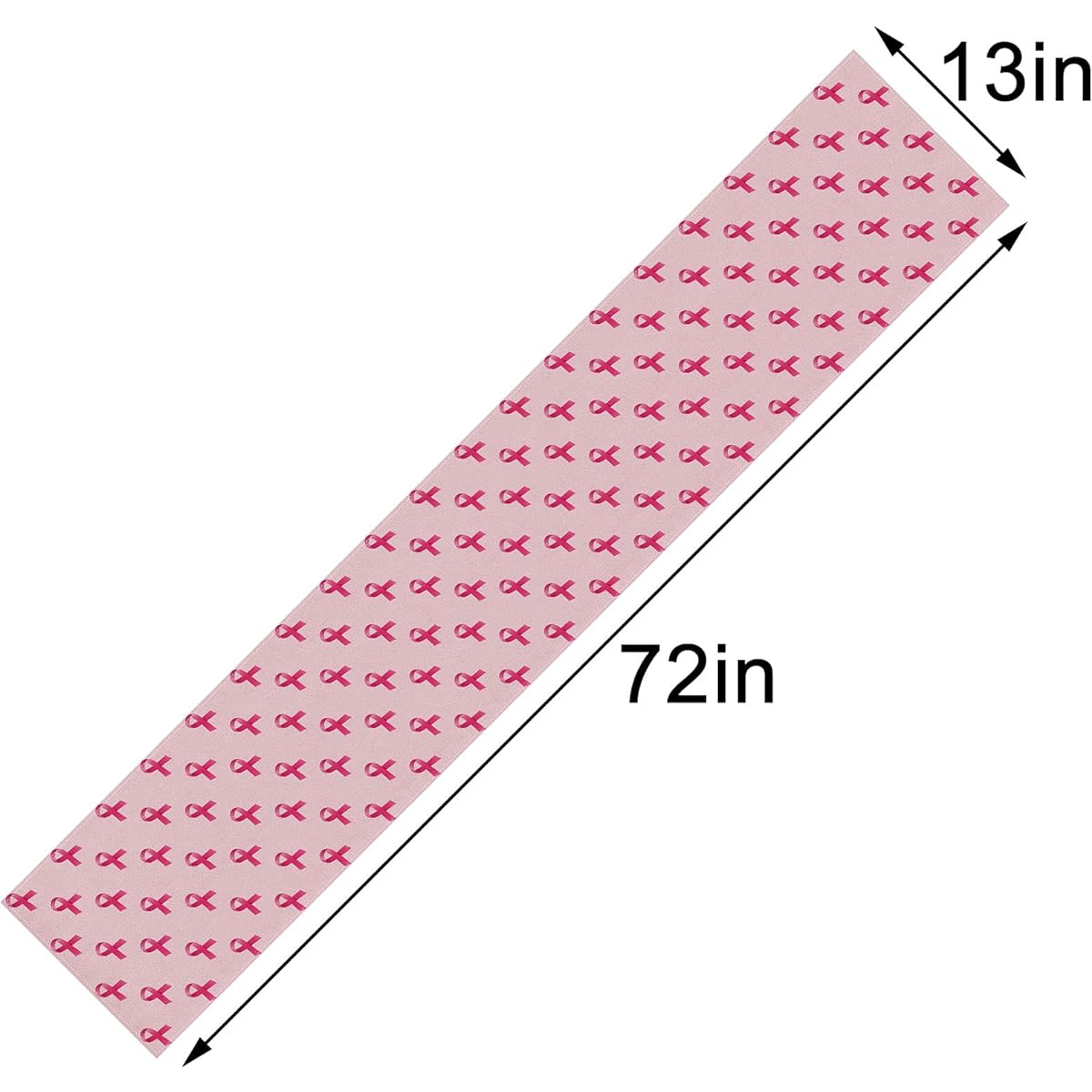 Rainlemon Linen Pink Ribbon Table Runner October Breast Cancer Awareness Month Kitchen Dining Room Decor