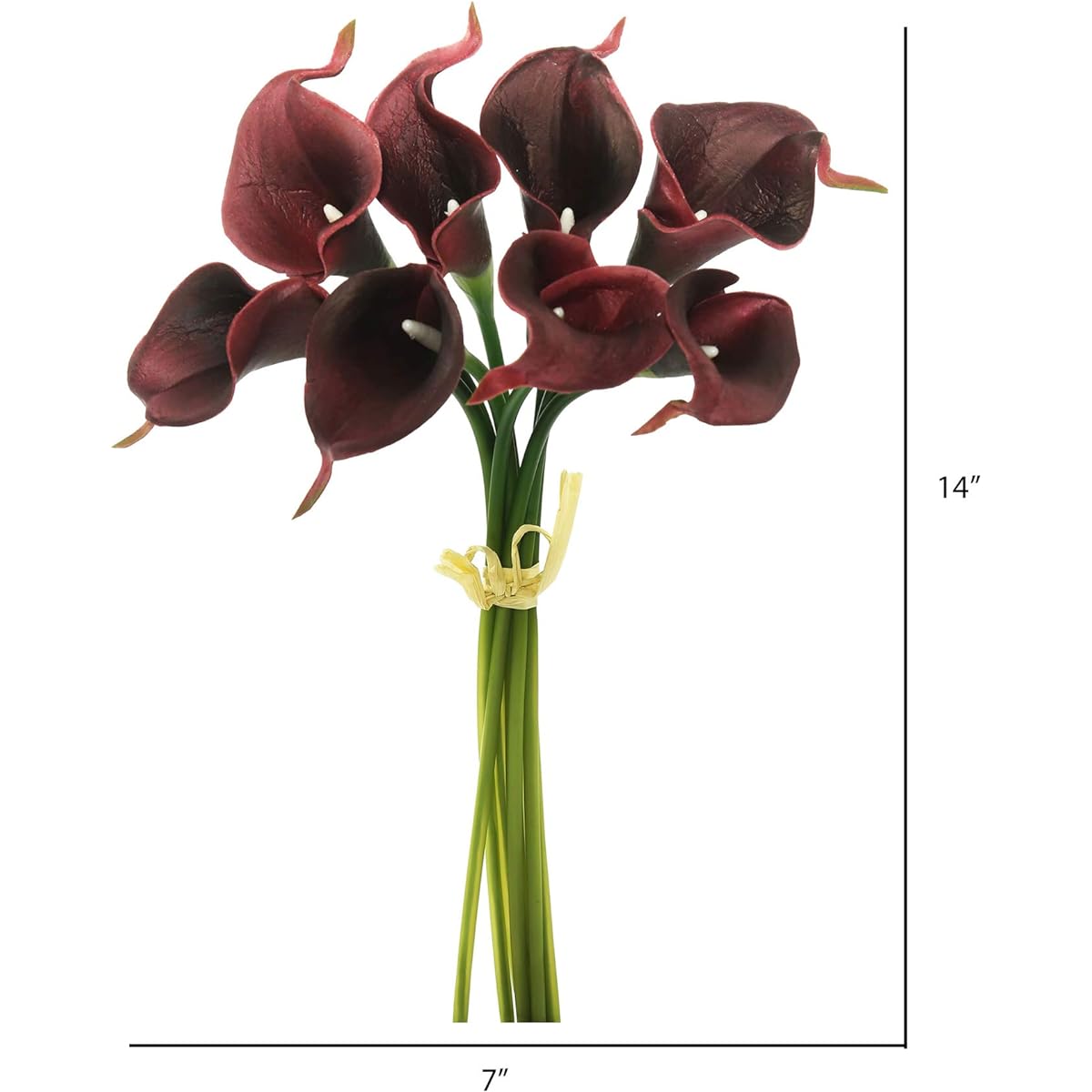 Vickerman 14" Artificial Burgundy Calla Lily Set