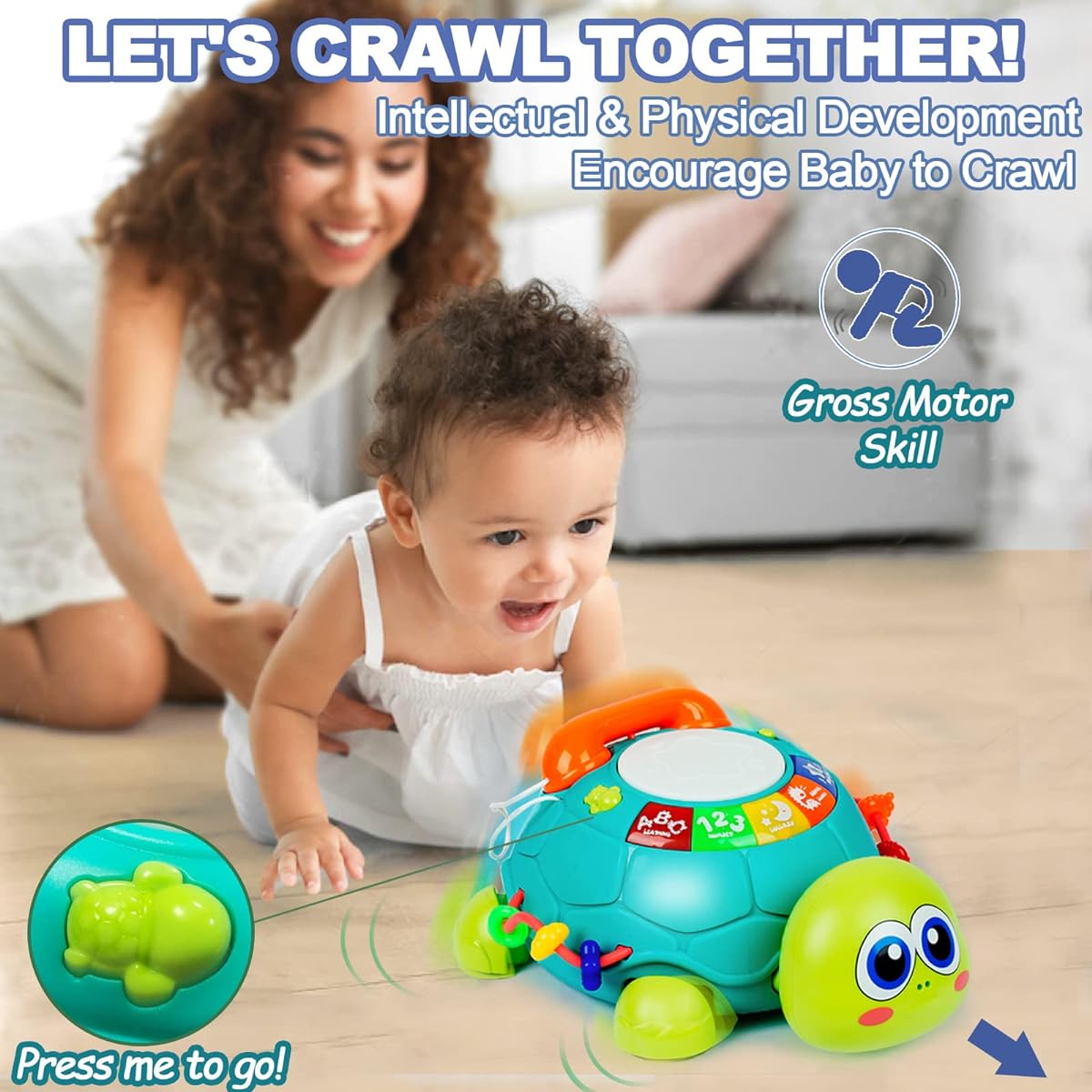 Baby Toys Musical Crawling Turtle Learning Toys Toddlers Crawling Educational Toys for Toddlers