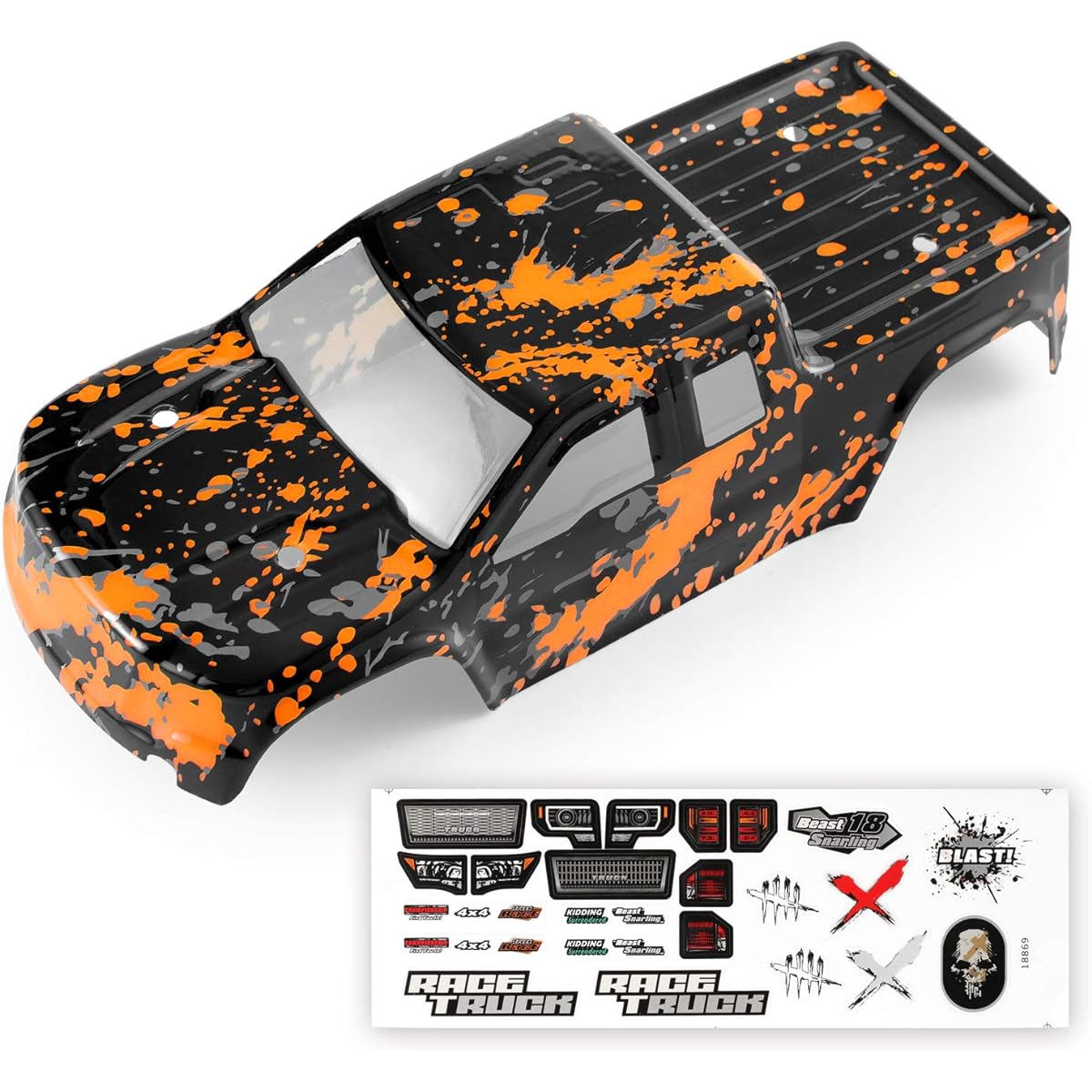 RC Car Spare Parts Trcuk Body Shell Orange 2020 New Version 18859 for M1833