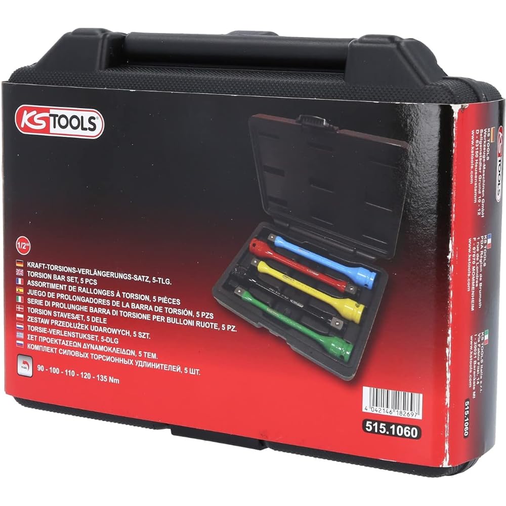 KS TOOLS Torsion bar extension set 5 pcs 1/2" 515.1060