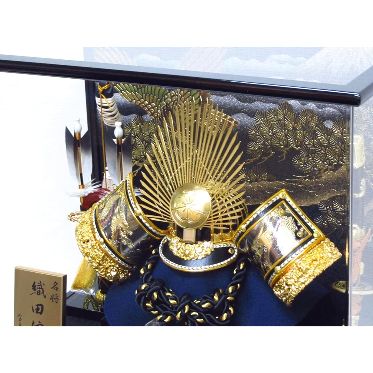May Doll No. 12 Oda Kabuto Case Decoration YN0817GKC Width 43 x Depth 28 x Height 41cm Oda Nobunaga Kabuto Decoration May Doll Case with Two Swords Boys' Festival