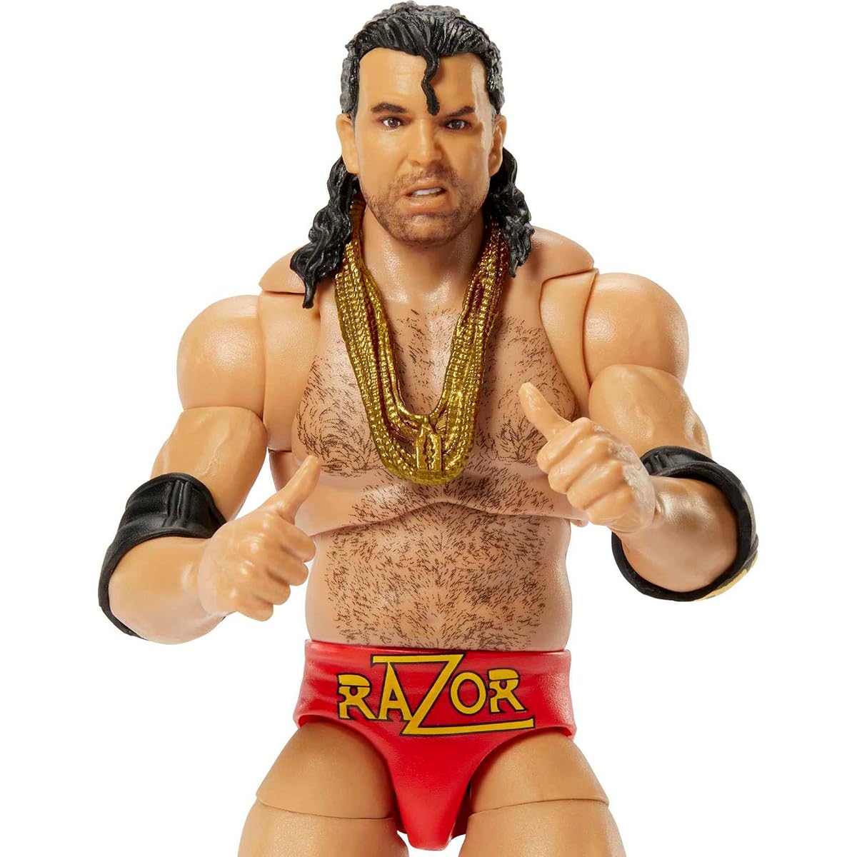 Mattel WWE Razor Ramon Ultimate Edition Action Figure with Luxurious Articulation & Lifelike Details & Interchangeable Accessories 6" (HKT45)