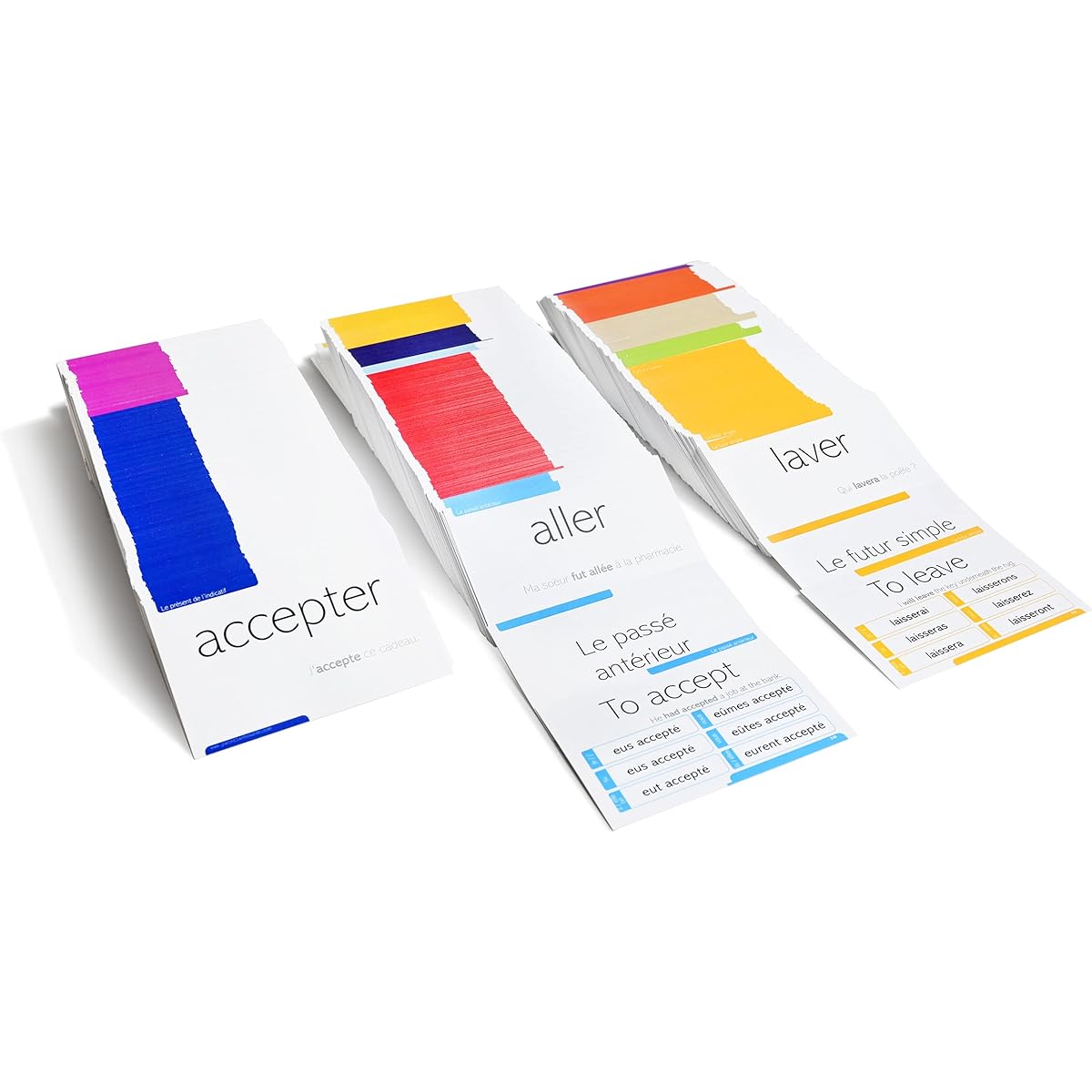 800 French Conjugations Flashcards - 200 Verbs Complete Examples in French and English 11 Different Musical Notes