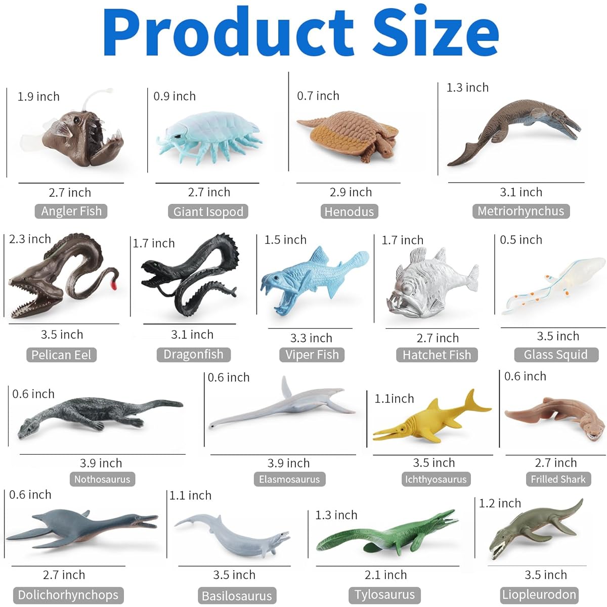 iftnotea Marine Toys Animal Figures 17 Pieces Plastic Mini Ancient Marine Reptiles & Sea Creatures Figurines Fish Prehistoric Animals Party Decorations Montessori Toys for Kids Toddlers 3-5 5-8