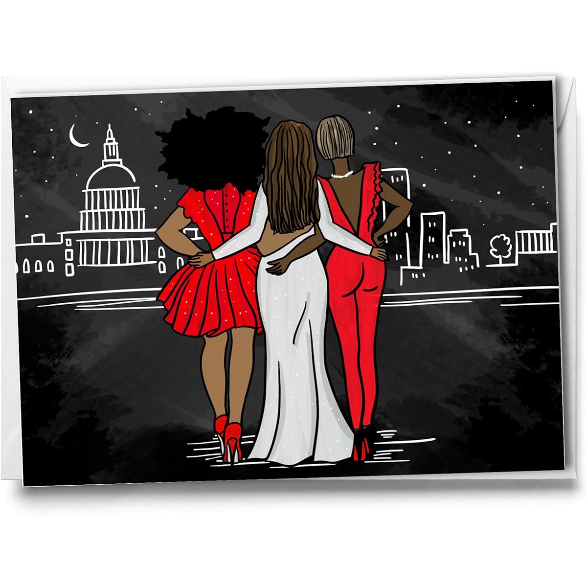 Red and White Notecards | Women Empowerment | Sorority Inspired