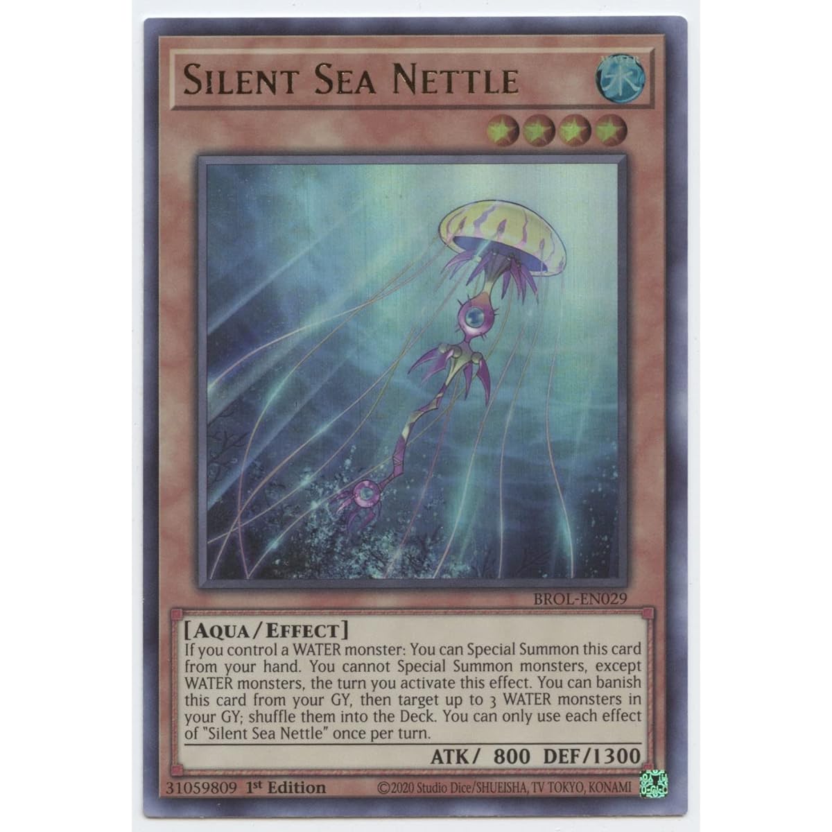 Silent Sea Nettle - BROL-EN029 - Ultra Rare - 1st Edition
