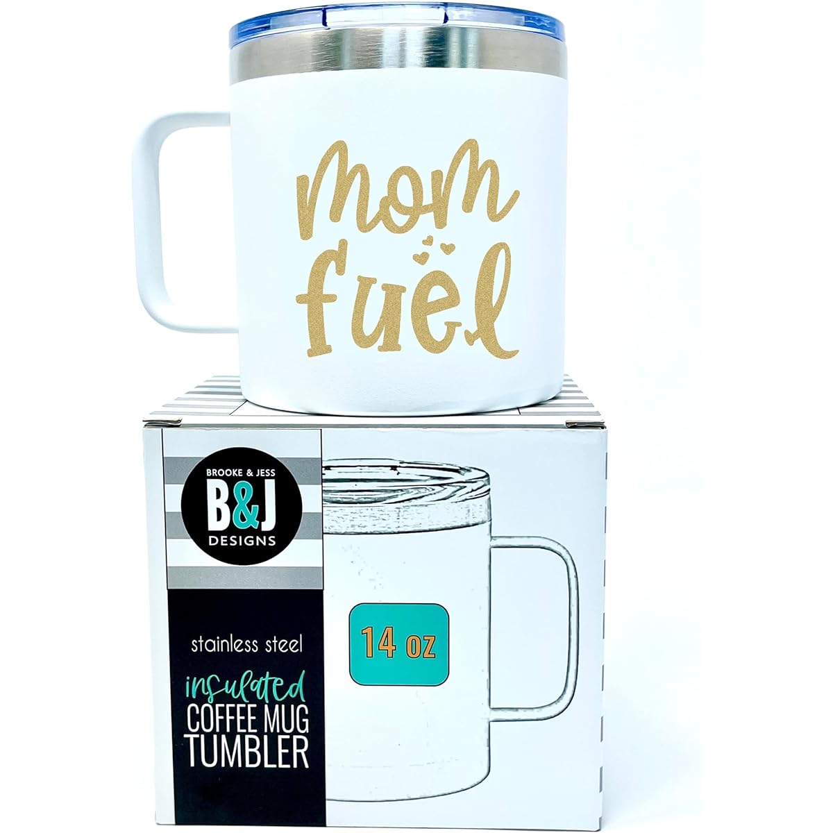 Brooke & Jess Designs Mom Coffee Mug, Mom Fuel Mug - Cute Gifts for Mom, New Moms, Mom, Birthday, Mother's Day