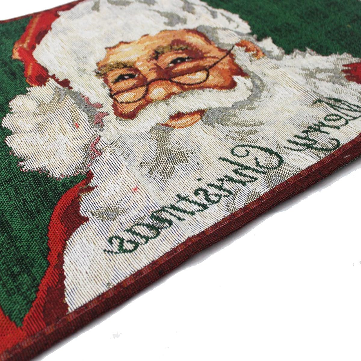 Axgo Snowman Embroidered Christmas Table Runner Christmas Dinner Party Decoration 35x180cm Santa
