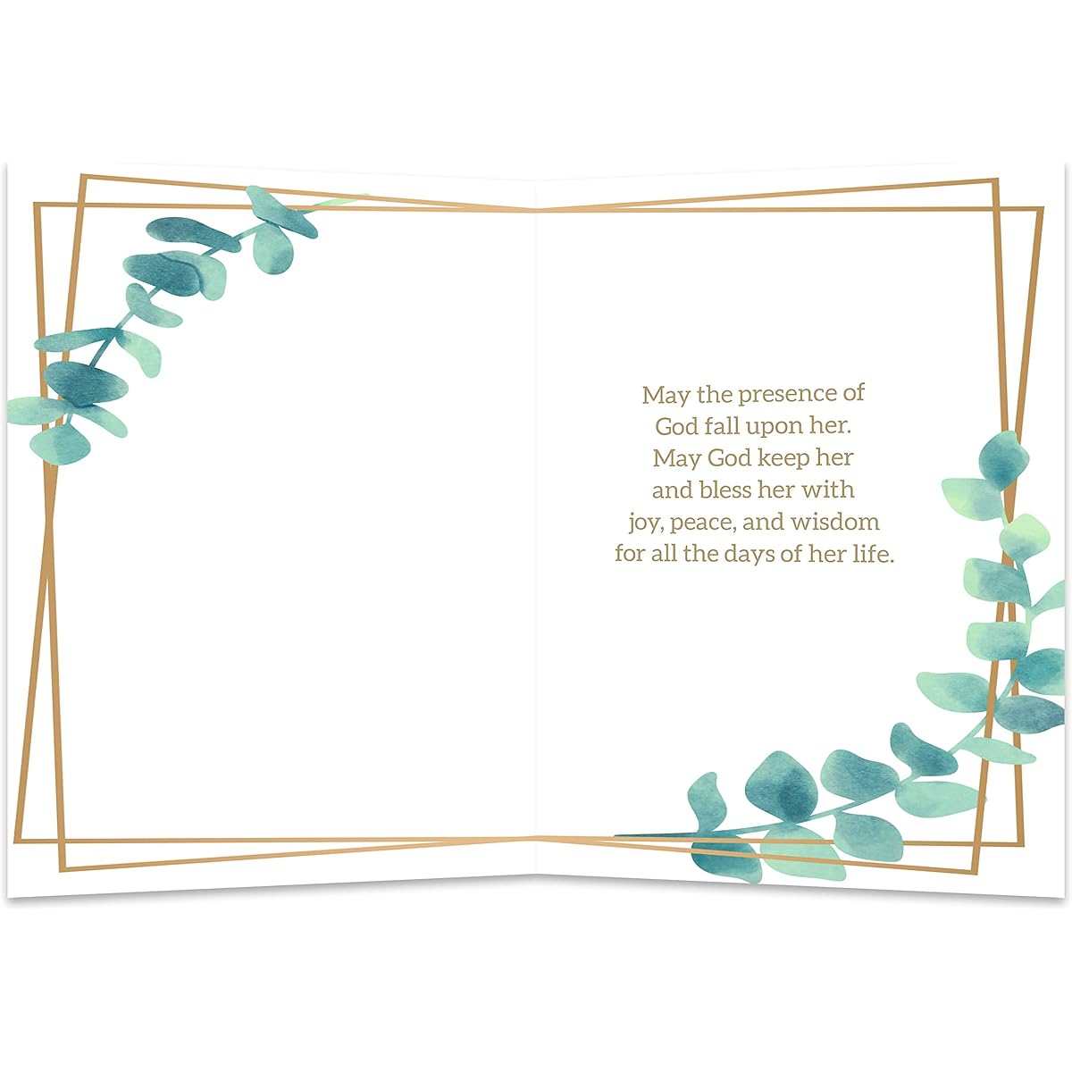Baby Girl Baptism Card Christian Religious Baptism Card (Single Card)