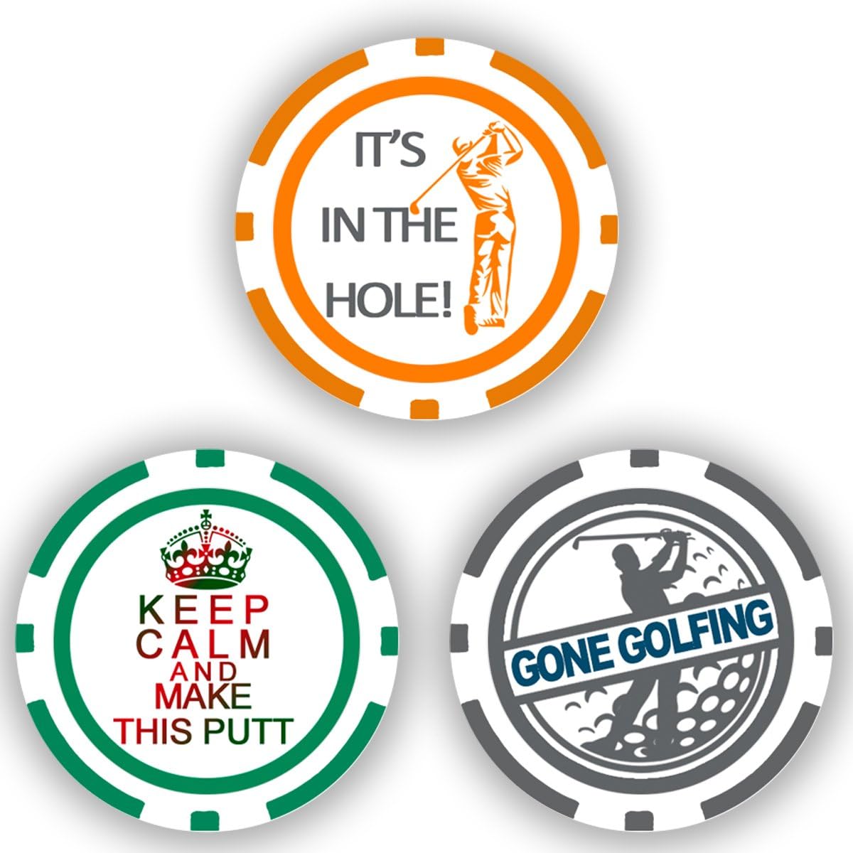 Da Vinci Golf Ball Marker Poker Chip Collection, 11.5 Gram Chips