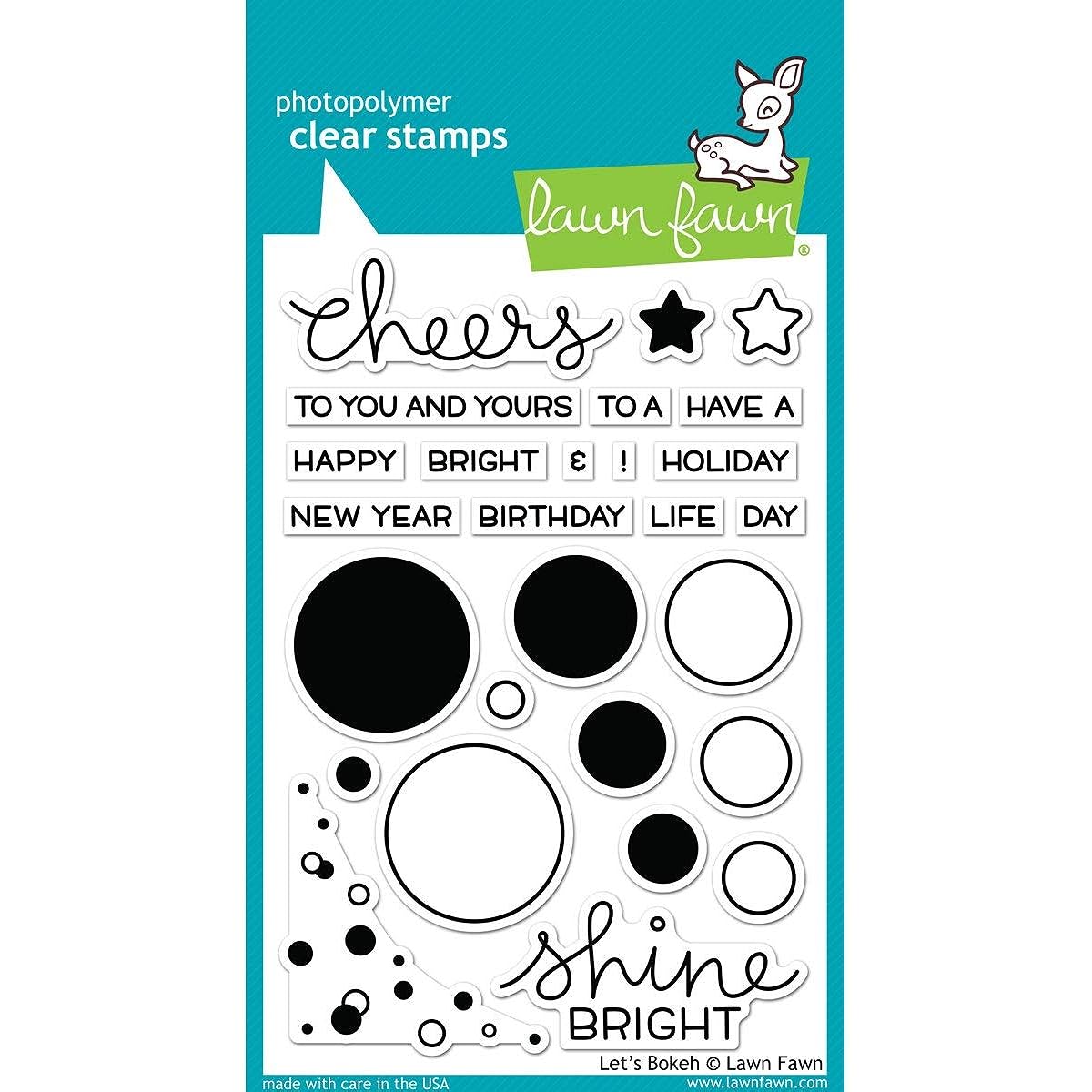 Lawn Fawn Clear Stamp LF978 Let's Bokeh