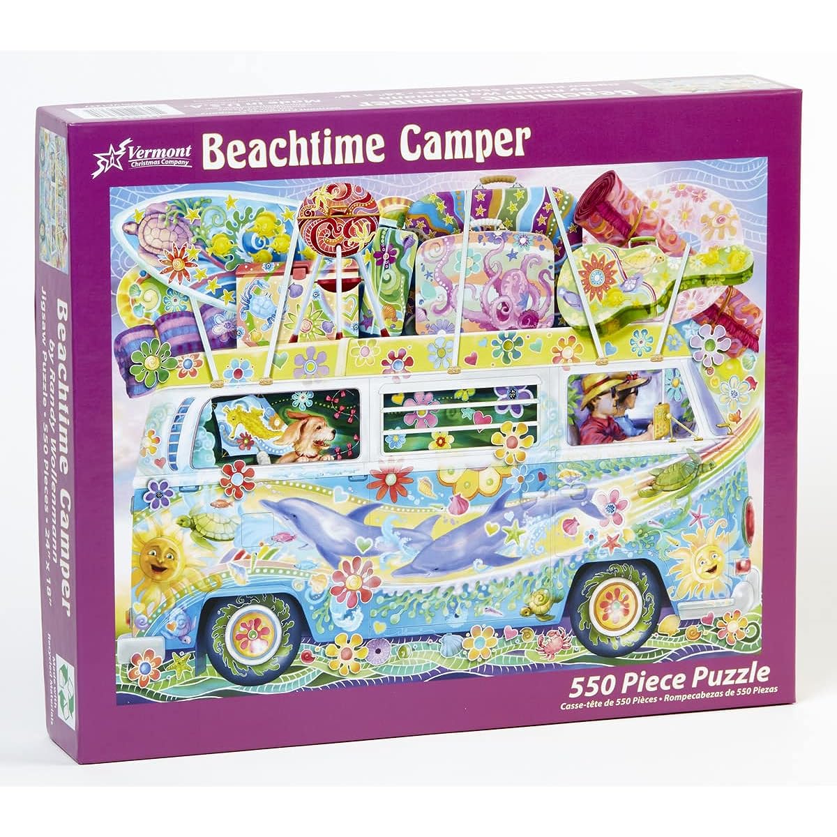 Vermont Christmas Company Beach Time Camper Jigsaw Puzzle 550 Piece