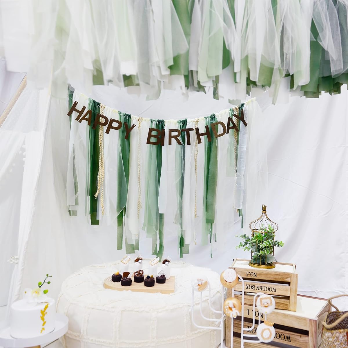 DIY Sage Green White Streamer Backdrop Christmas Party Streamer Decoration Fringe Backdrop Party Wedding Neutral Bridal Baby Shower Birthday Party Streamer Decoration