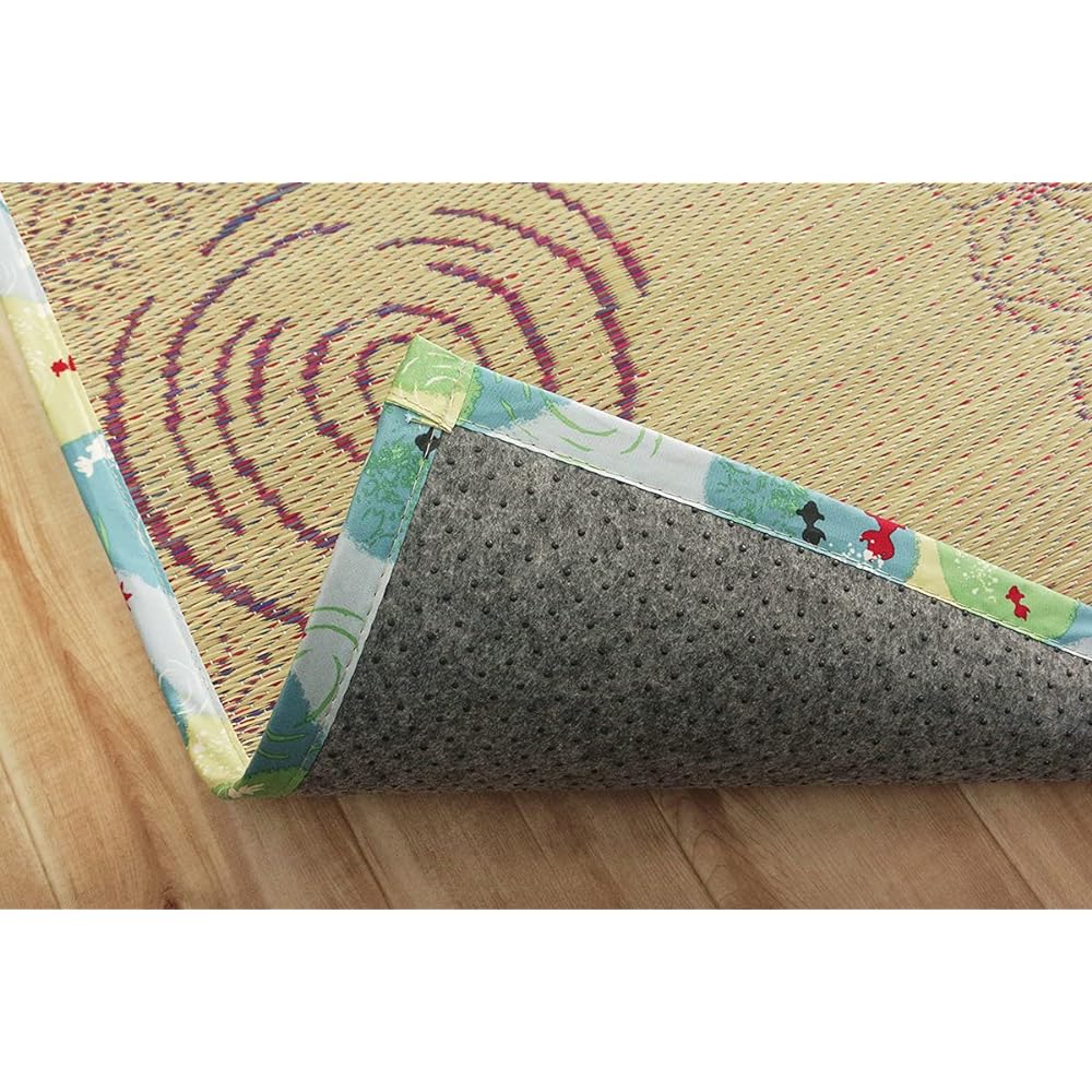 Ikehiko Corporation Igusa Rug Carpet Goldfish Japanese Traditional Compact Anti-Slip Non-woven Fabric NS Koharu Goldfish Antibacterial and Odor Resistant Approx. 180 x 240cm #8500619