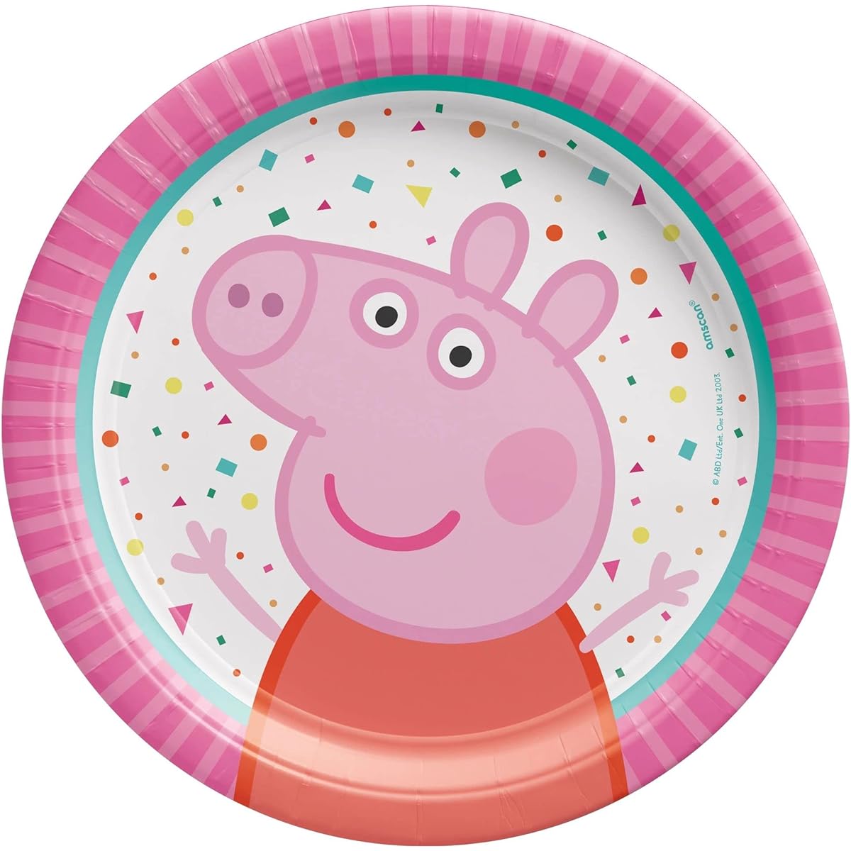 Peppa Pig Party Supplies Pack - Serves 16 - Includes Dessert Plates, Drinking Napkins, Cups and Table Covers, and Birthday Candles (Set of 16)