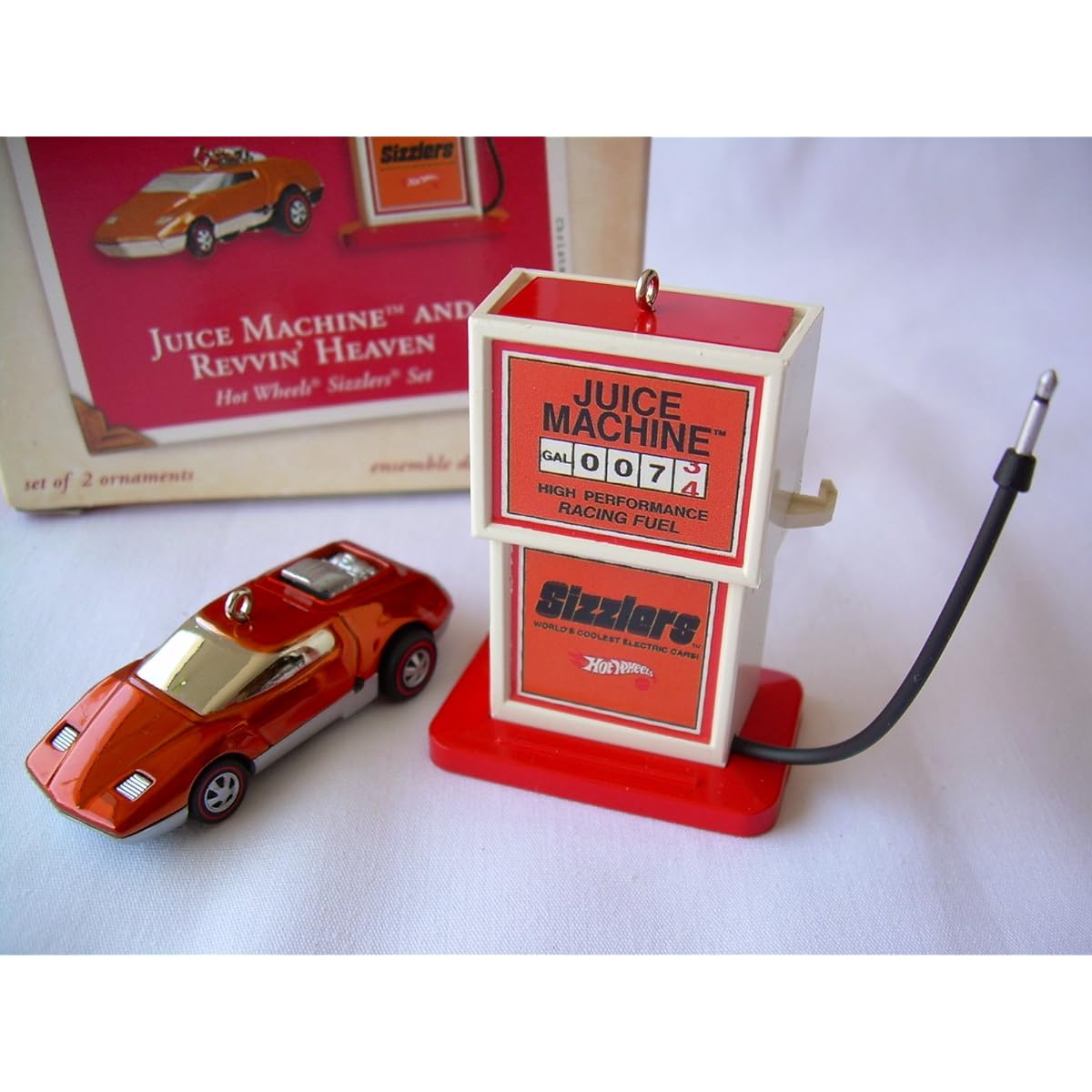 Hallmark Commemorative Ornament Hot Wheels Sizzlers Juice Machine Levin Heaven 2002 Set