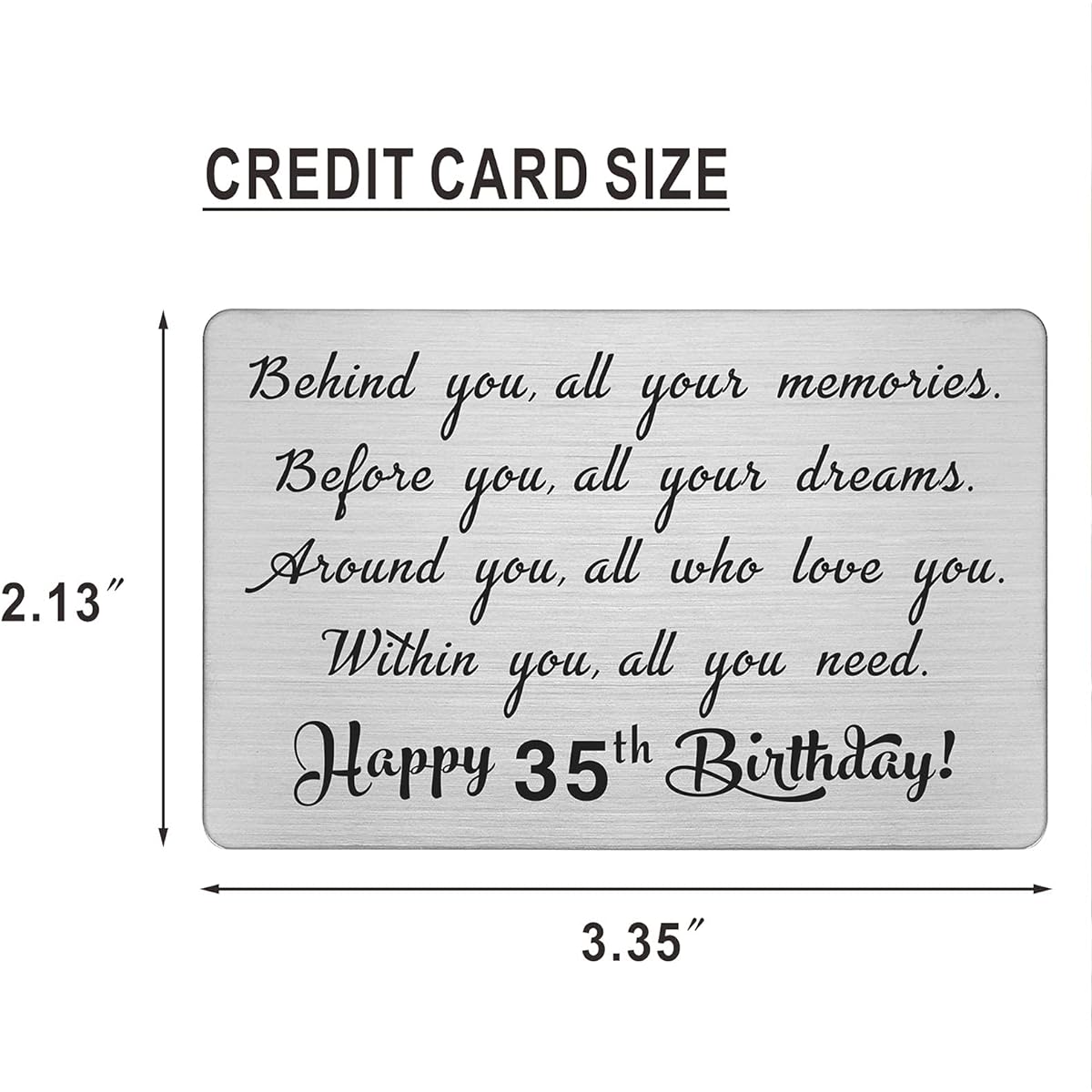 35th Year Birthday Gifts, Funny 30th Birthday Gifts for Women and Men, Engraved Wallet Inserts, Card Decorations, Gifts